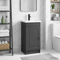 Badezimmerschrank mit Waschbecken Schwarz 42 x 40 x 84,5 cm