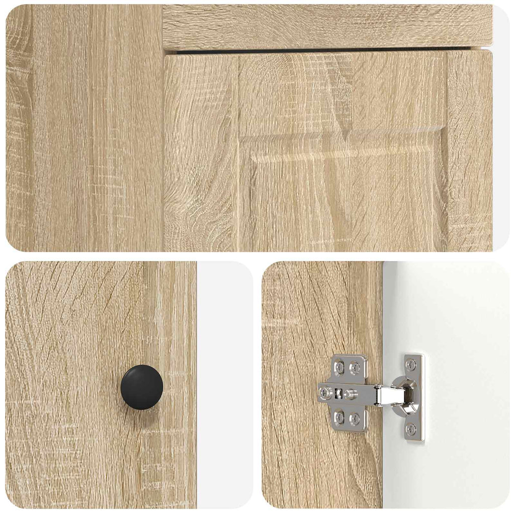 Badezimmerschrank mit Waschbecken Sonoma-Eiche
