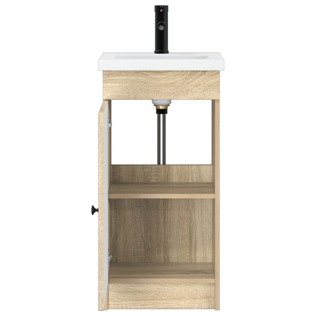 Badezimmerschrank mit Waschbecken Sonoma-Eiche