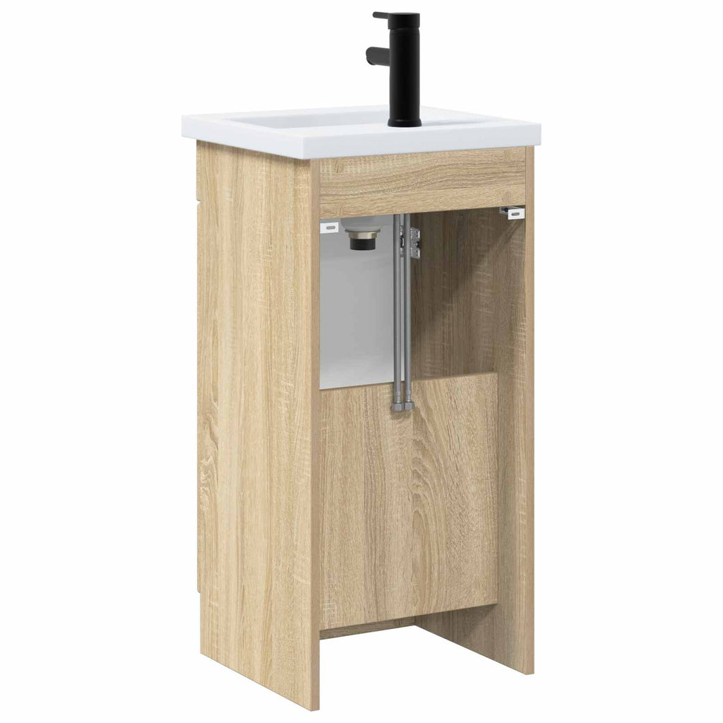 Badezimmerschrank mit Waschbecken Sonoma-Eiche