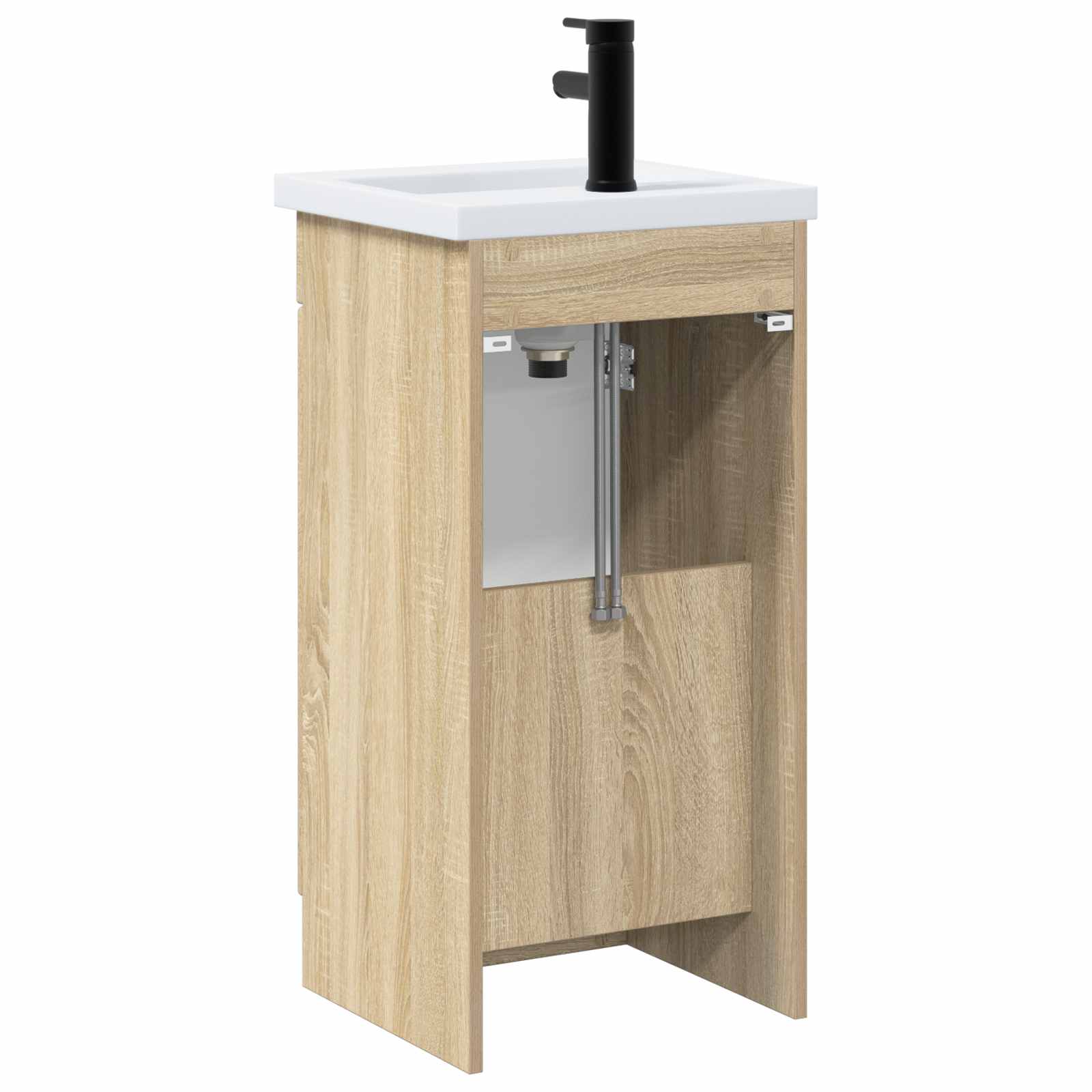 Badezimmerschrank mit Waschbecken Sonoma-Eiche