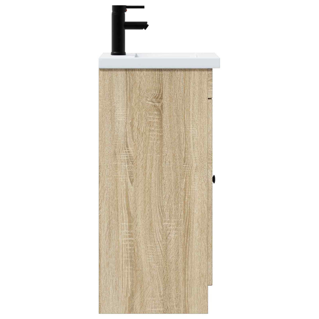 Badezimmerschrank mit Waschbecken Sonoma-Eiche
