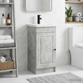 Badezimmerschrank mit Waschbecken Betongrau 42 x 40 x 84,5 cm