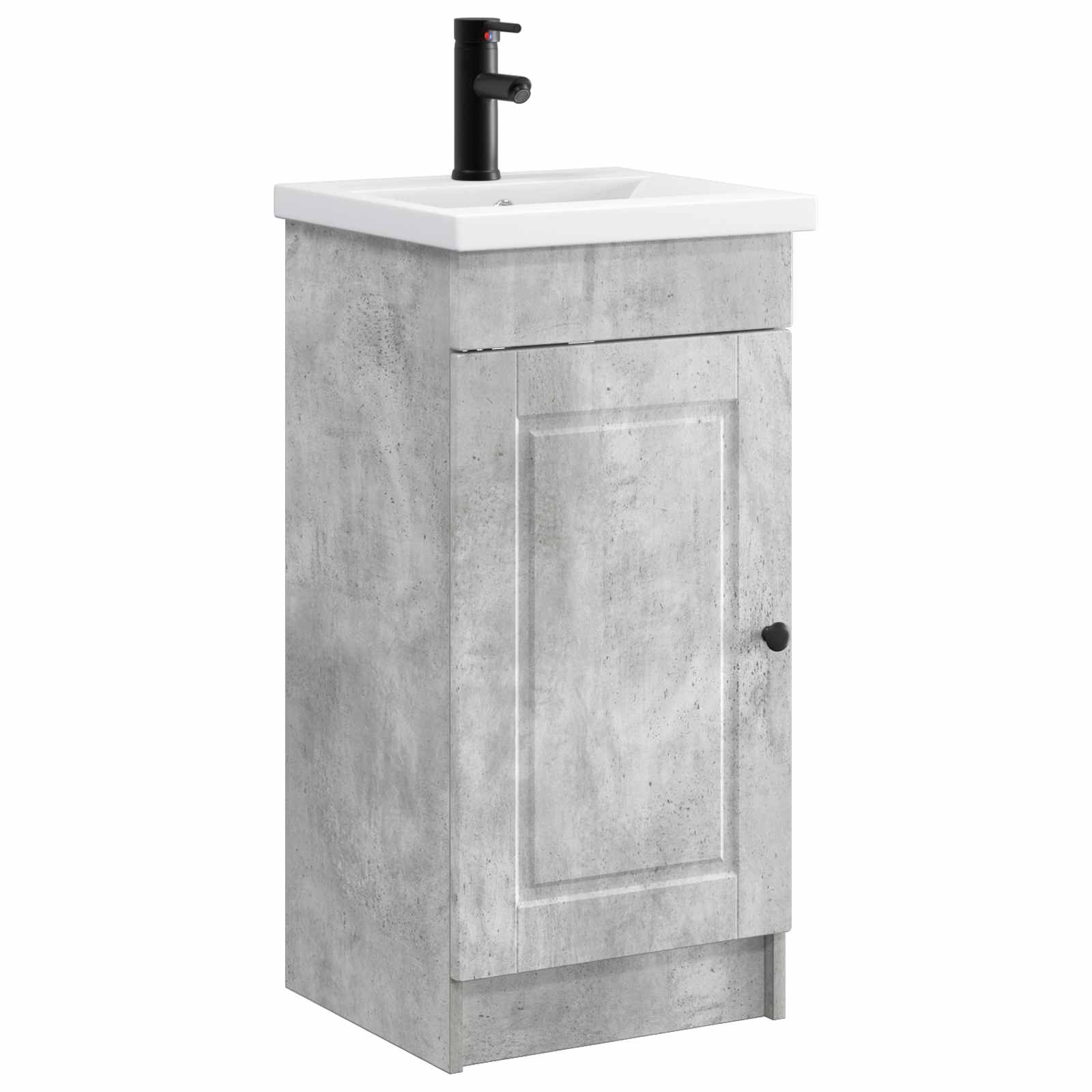 Badezimmerschrank mit Waschbecken Betongrau 42 x 40 x 84,5 cm