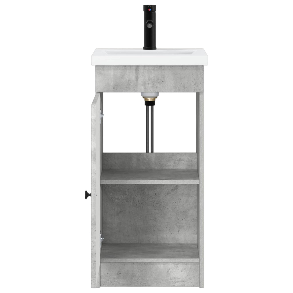Badezimmerschrank mit Waschbecken Betongrau 42 x 40 x 84,5 cm
