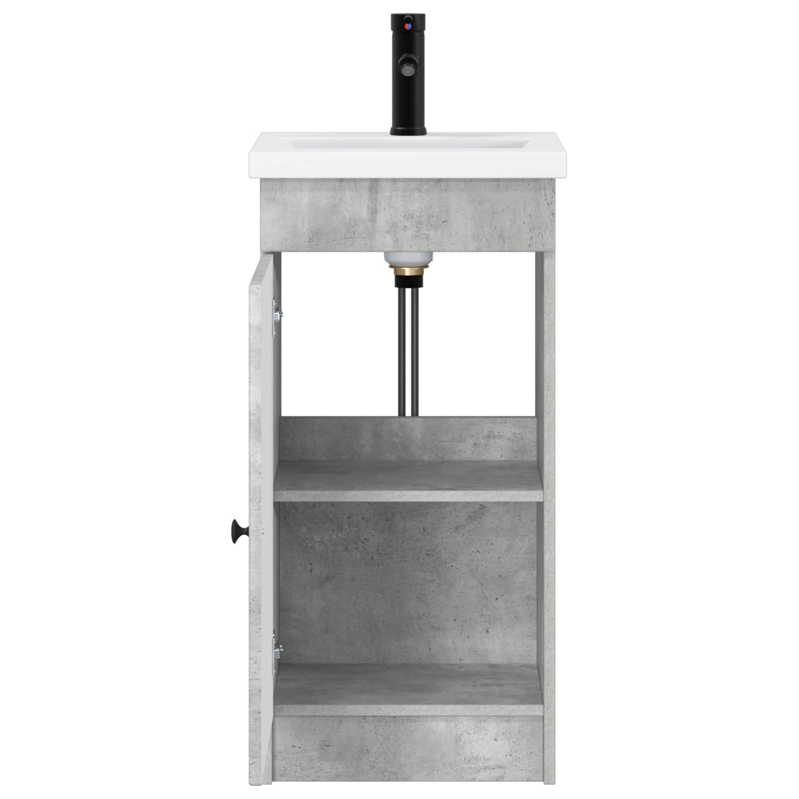 Badezimmerschrank mit Waschbecken Betongrau 42 x 40 x 84,5 cm