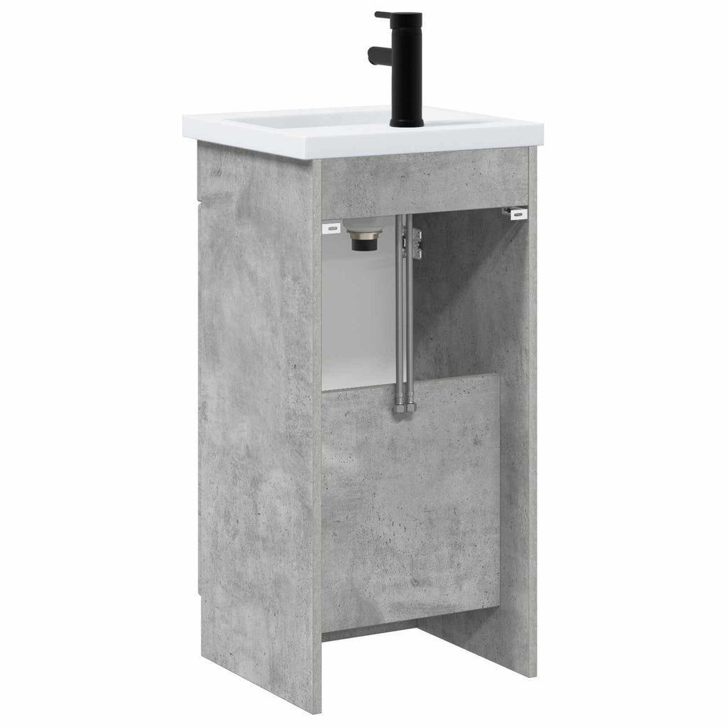 Badezimmerschrank mit Waschbecken Betongrau 42 x 40 x 84,5 cm
