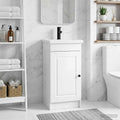 Badezimmerschrank mit Waschbecken Hochglanz Weiß