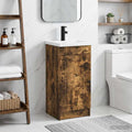 Badezimmerschrank mit Waschbecken Geräucherte Eiche