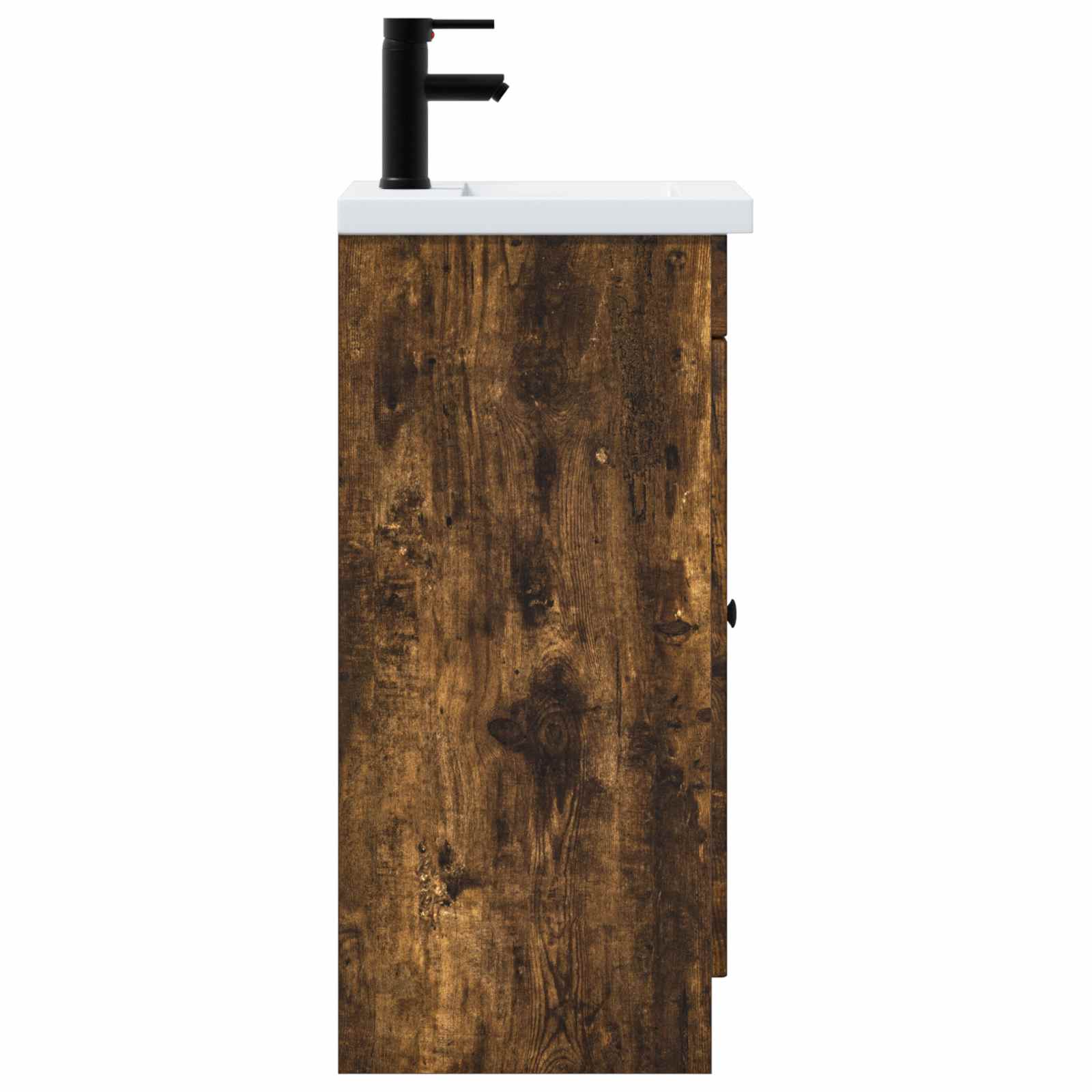 Badezimmerschrank mit Waschbecken Geräucherte Eiche
