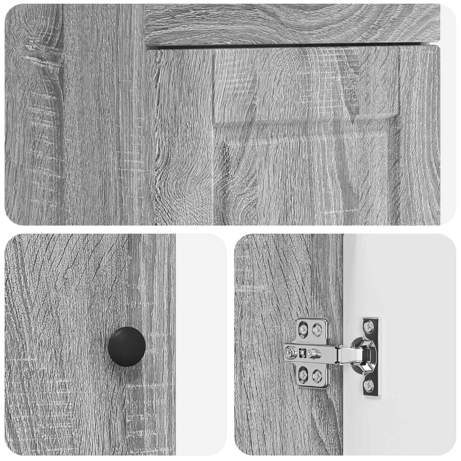 Badezimmerschrank mit Waschbecken Grau Sonoma 42 x 40 x 84,5 cm