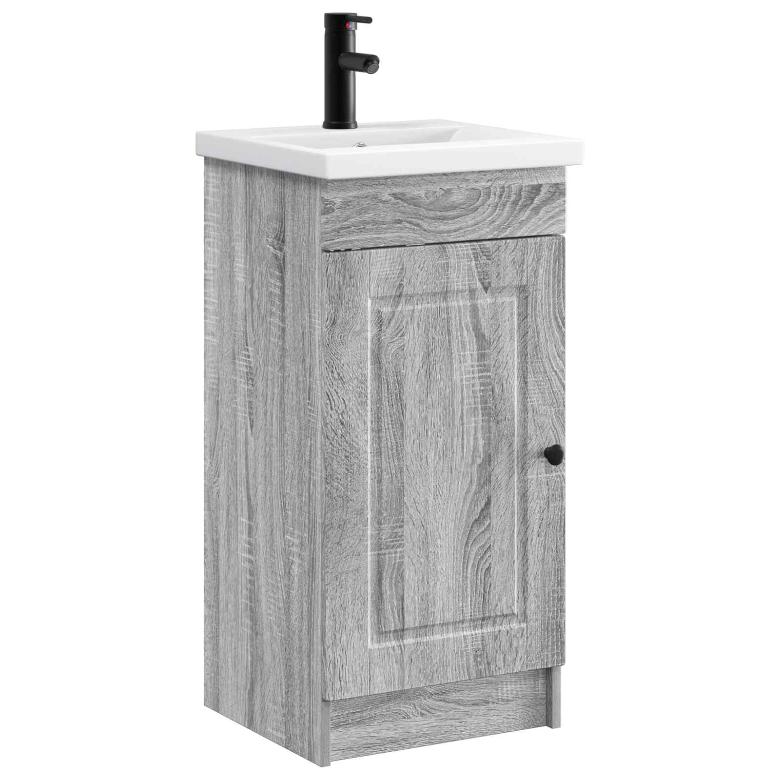 Badezimmerschrank mit Waschbecken Grau Sonoma 42 x 40 x 84,5 cm