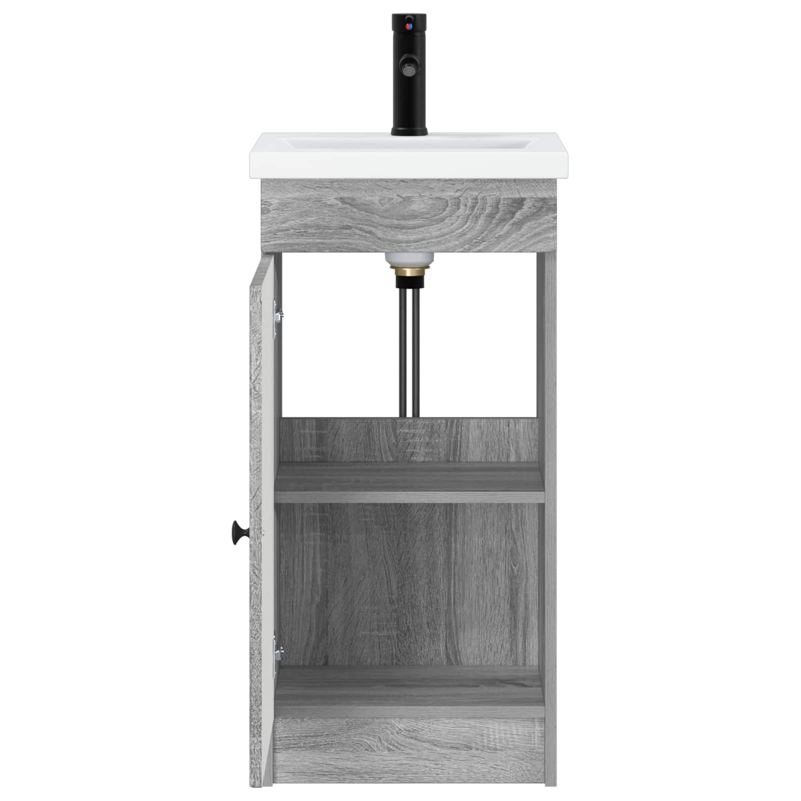 Badezimmerschrank mit Waschbecken Grau Sonoma 42 x 40 x 84,5 cm