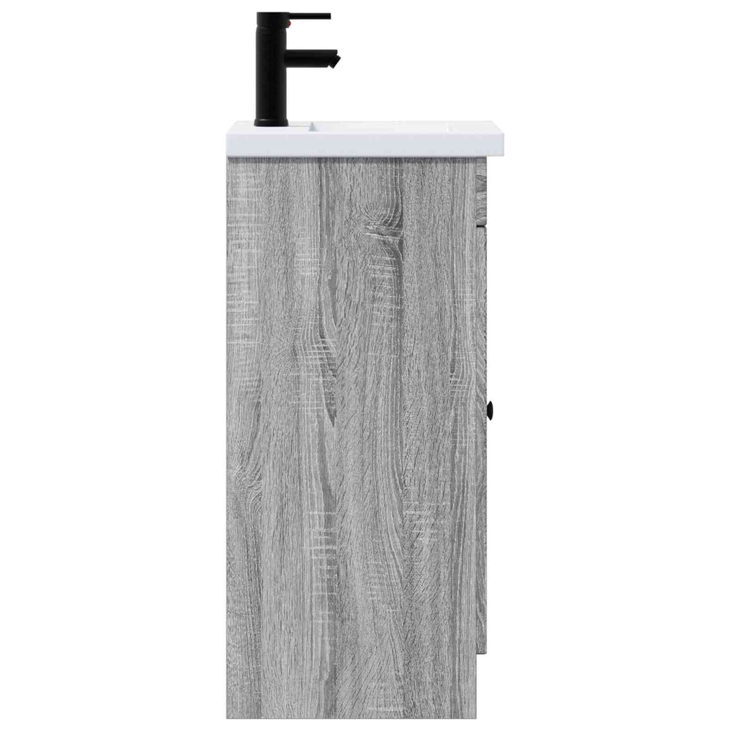 Badezimmerschrank mit Waschbecken Grau Sonoma 42 x 40 x 84,5 cm