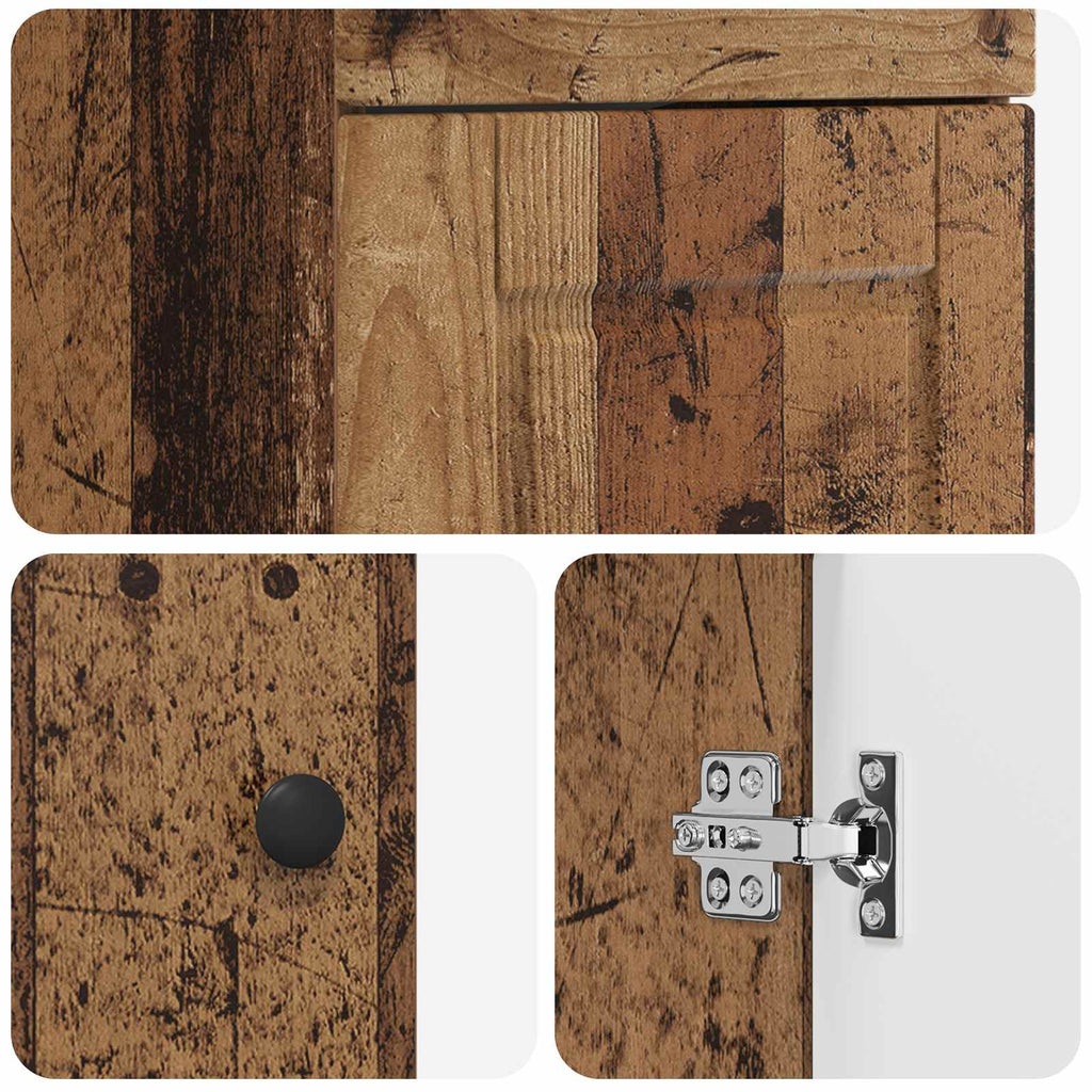 Badezimmerschrank mit Waschbecken Altholz 42 x 40 x 84,5 cm
