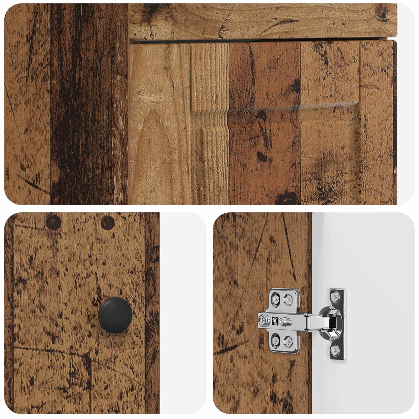 Badezimmerschrank mit Waschbecken Altholz 42 x 40 x 84,5 cm