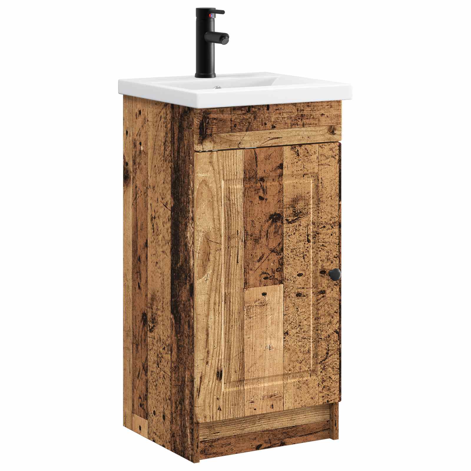 Badezimmerschrank mit Waschbecken Altholz 42 x 40 x 84,5 cm