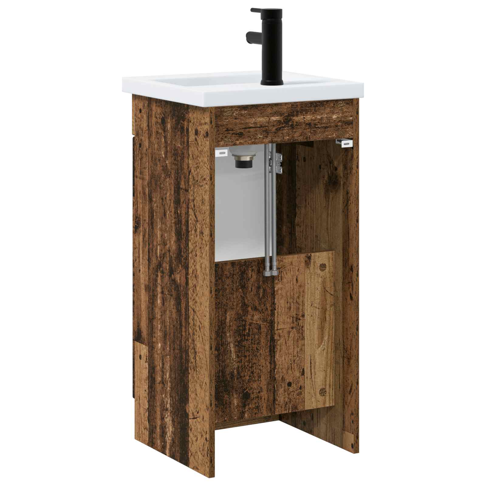 Badezimmerschrank mit Waschbecken Altholz 42 x 40 x 84,5 cm