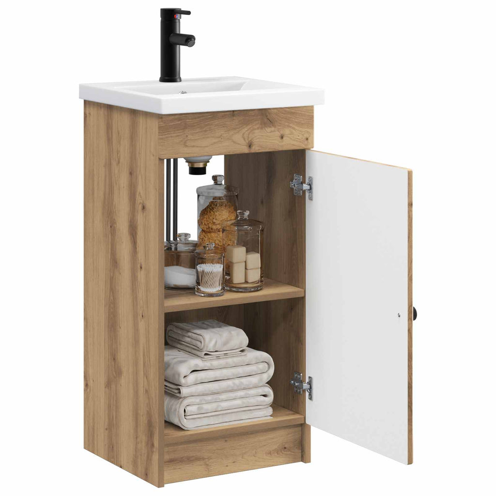 Badezimmerschrank mit Waschbecken Artisan-Eiche