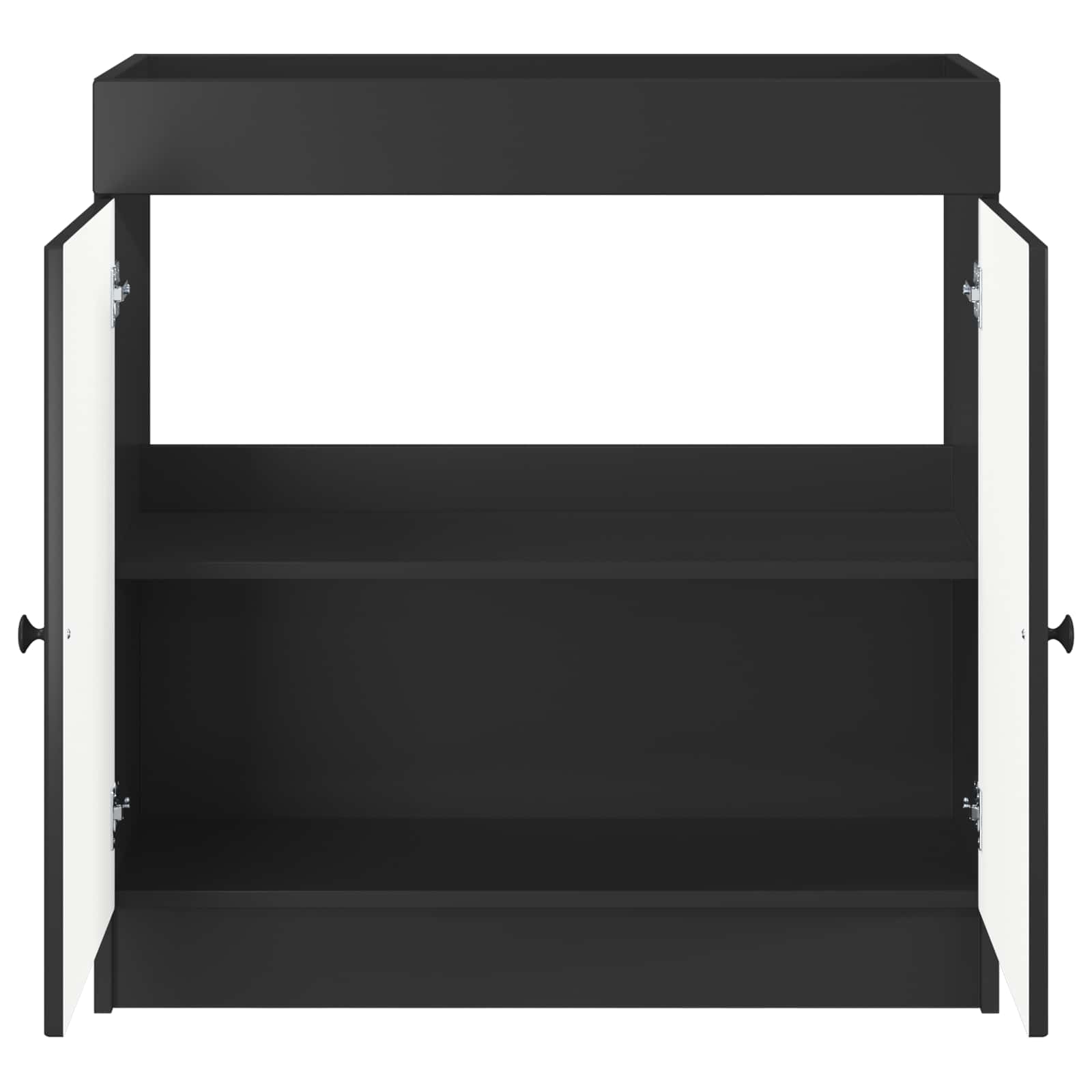 Unter dem Waschbecken Badschrank Schwarz 56 x 37,5 x 81 cm