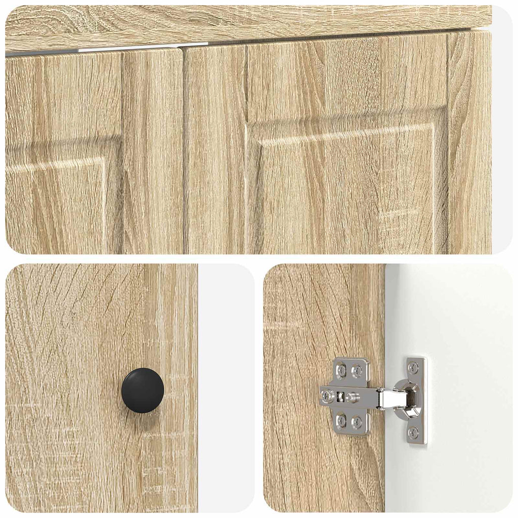 Unter dem Waschbecken Badschrank Sonoma-Eiche 56 x 37,5 x 81 cm