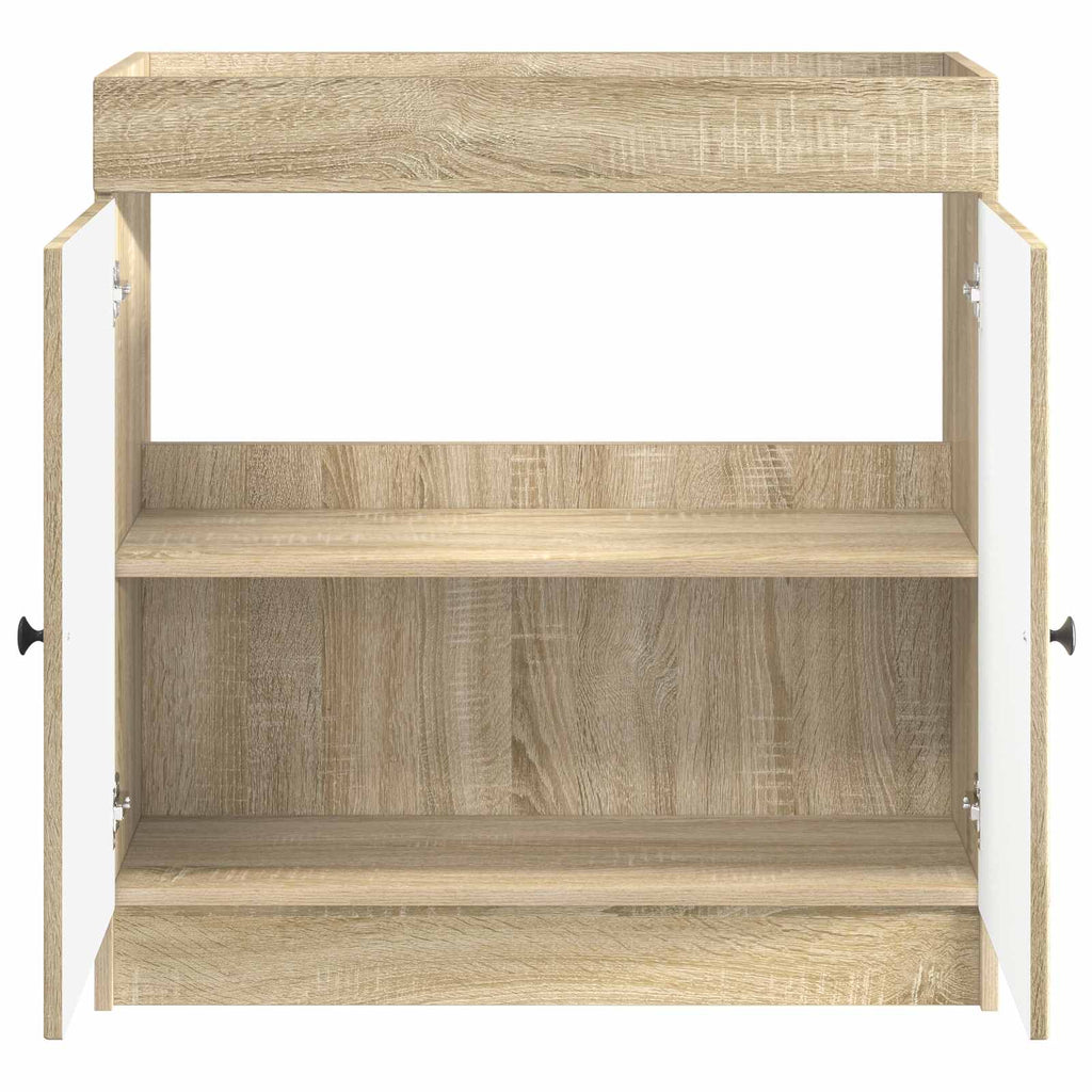 Unter dem Waschbecken Badschrank Sonoma-Eiche 56 x 37,5 x 81 cm
