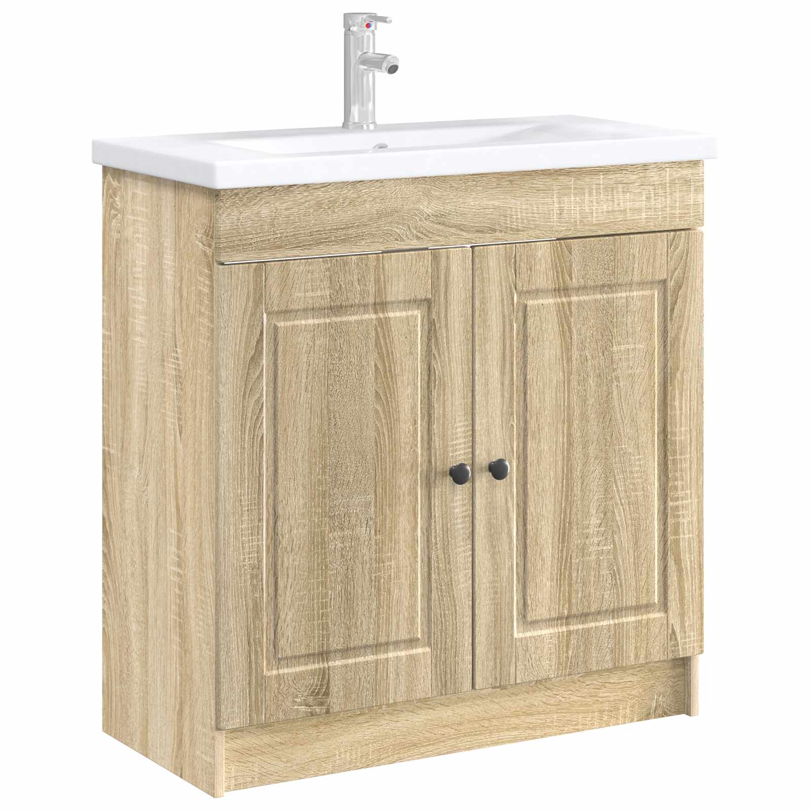 Unter dem Waschbecken Badschrank Sonoma-Eiche 56 x 37,5 x 81 cm