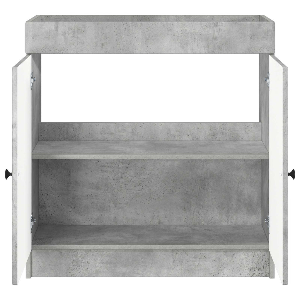 Unter dem Waschbecken Badschrank Betongrau 56 x 37,5 x 81 cm