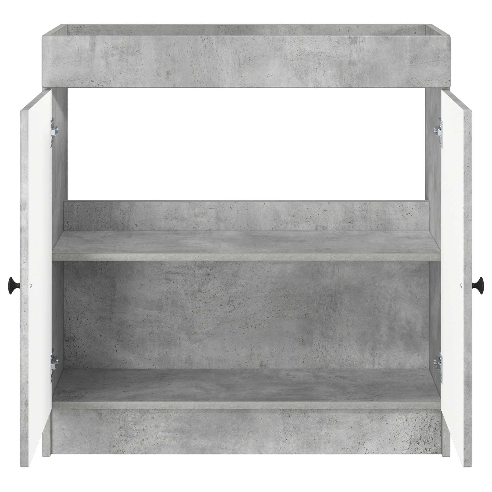 Unter dem Waschbecken Badschrank Betongrau 56 x 37,5 x 81 cm