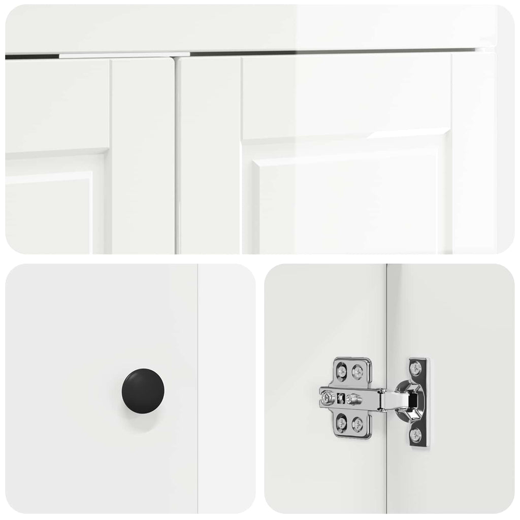Unter dem Waschbecken Badschrank Hochglanz Weiß