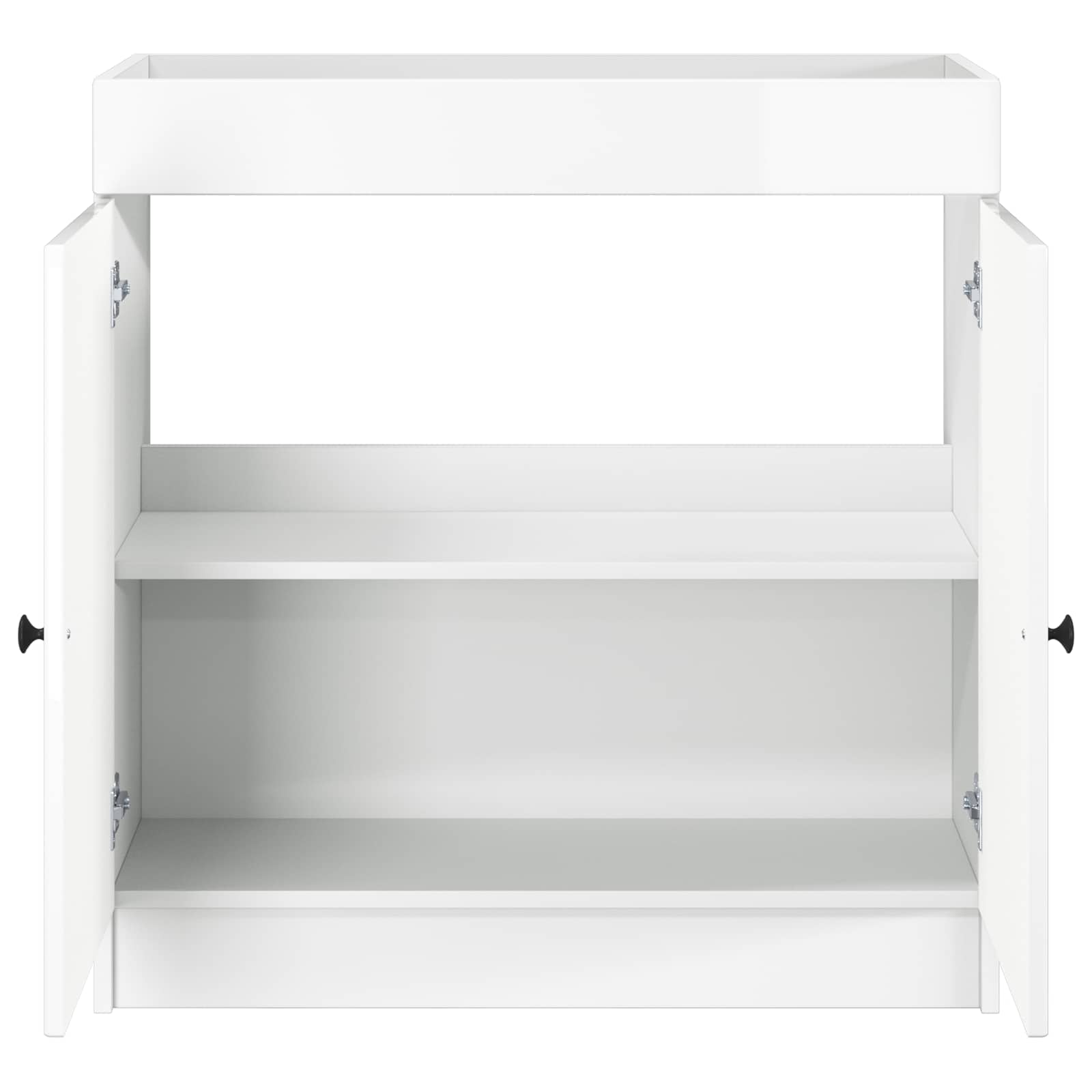 Unter dem Waschbecken Badschrank Hochglanz Weiß