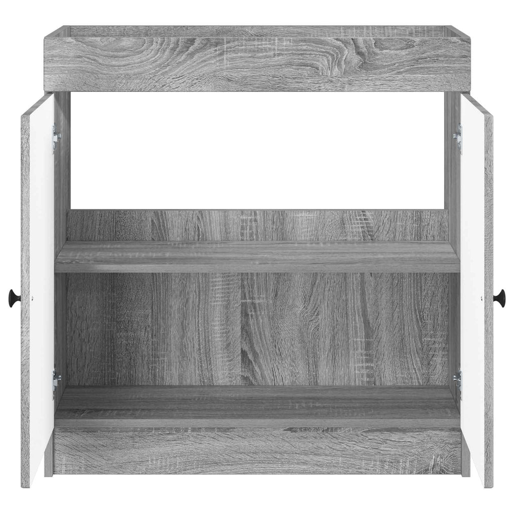 Unter dem Waschbecken Badschrank Grau Sonoma 56 x 37,5 x 81 cm