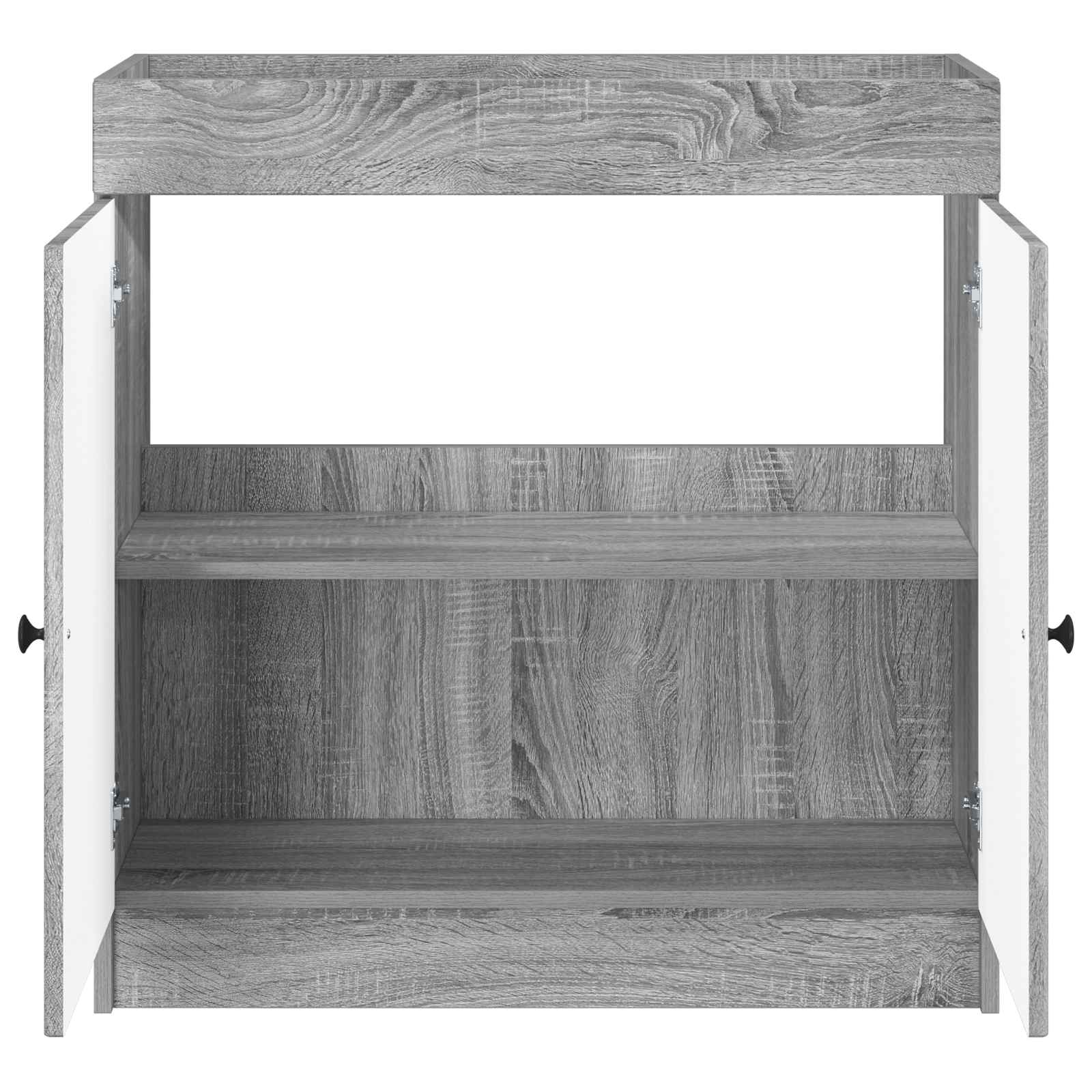 Unter dem Waschbecken Badschrank Grau Sonoma 56 x 37,5 x 81 cm