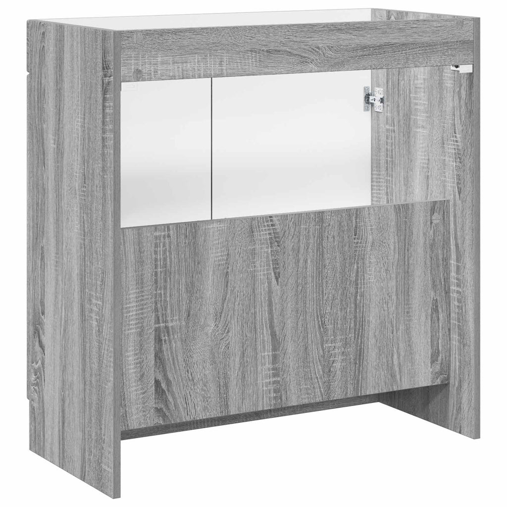 Unter dem Waschbecken Badschrank Grau Sonoma 56 x 37,5 x 81 cm