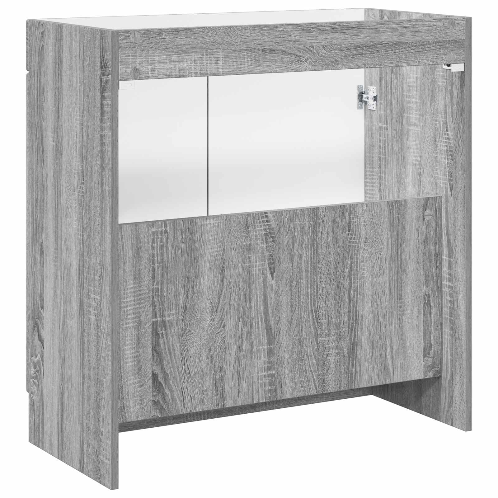 Unter dem Waschbecken Badschrank Grau Sonoma 56 x 37,5 x 81 cm