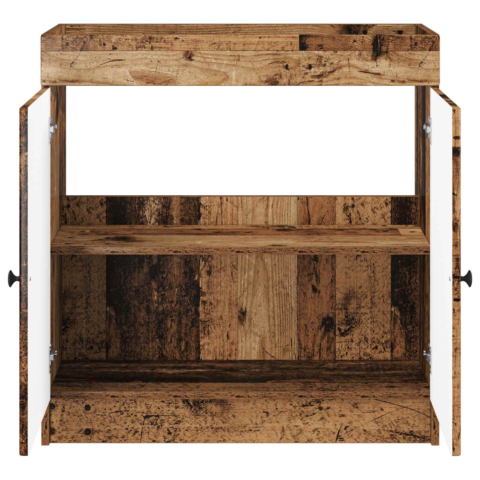 Unter dem Waschbecken Badschrank Altholz 56 x 37,5 x 81 cm