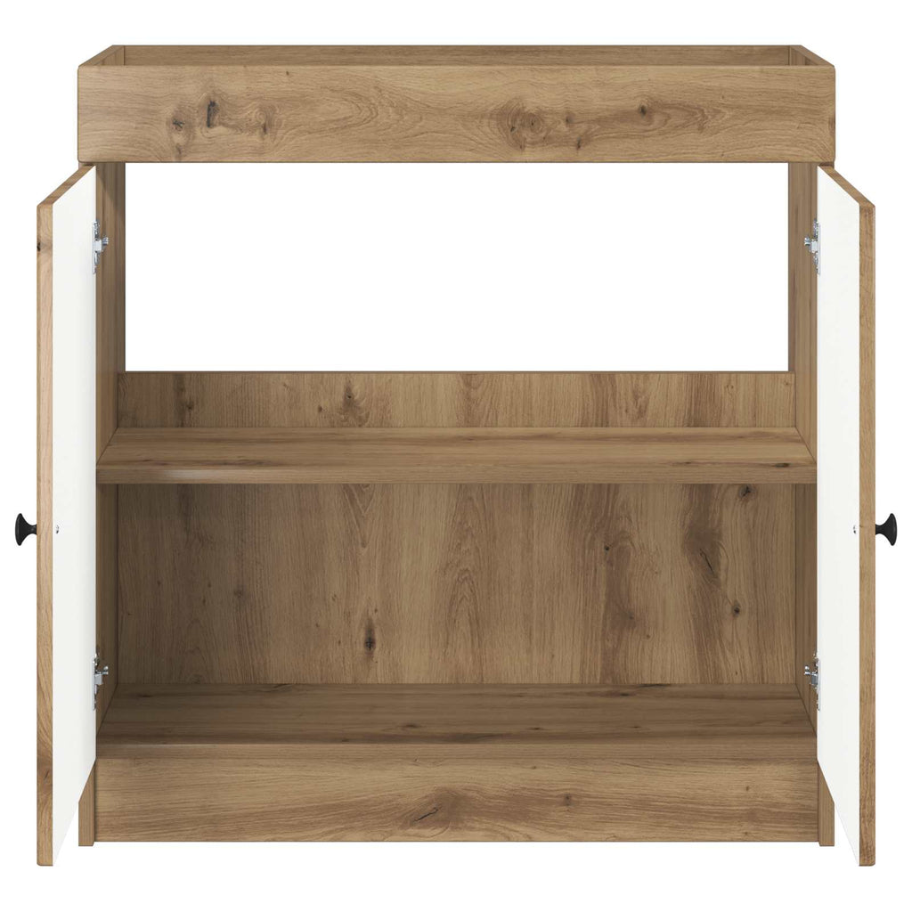 Unter dem Waschbecken Badschrank Artisan-Eiche