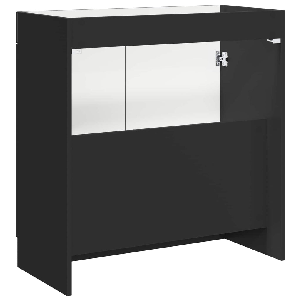 Unter dem Waschbecken Badschrank Schwarz 78,5 x 37,5 x 81 cm
