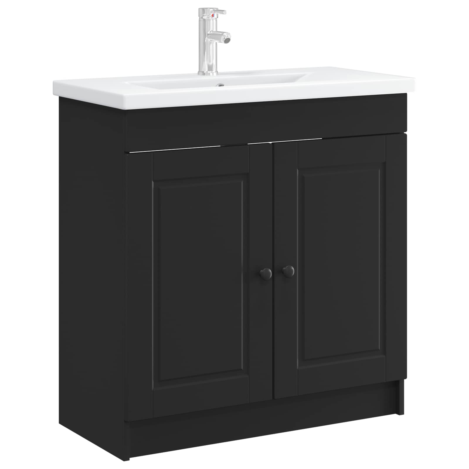 Unter dem Waschbecken Badschrank Schwarz 78,5 x 37,5 x 81 cm