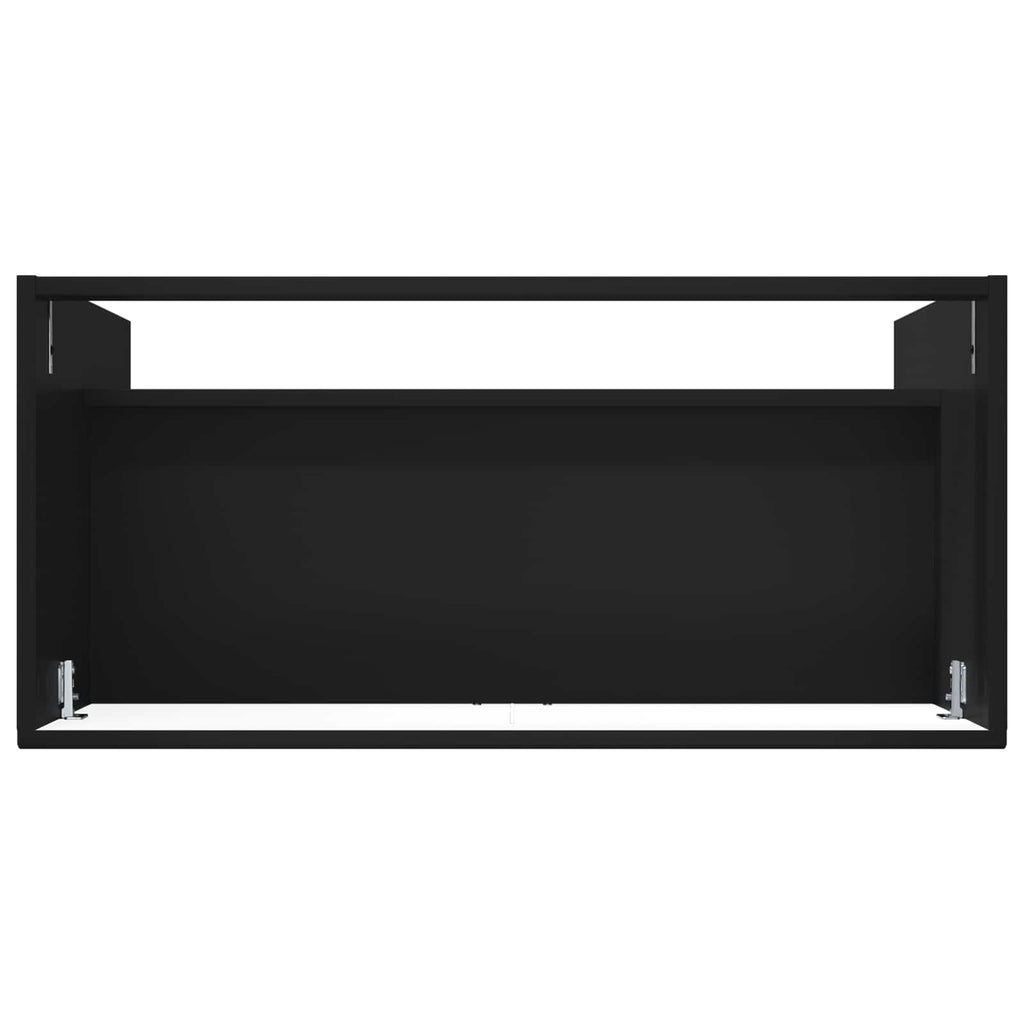 Unter dem Waschbecken Badschrank Schwarz 78,5 x 37,5 x 81 cm