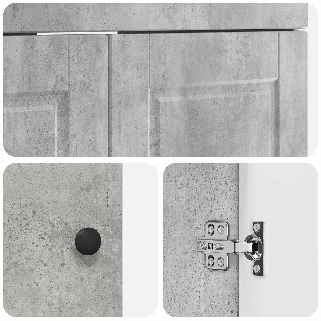 Unter dem Waschbecken Badschrank Betongrau 78,5 x 37,5 x 81 cm