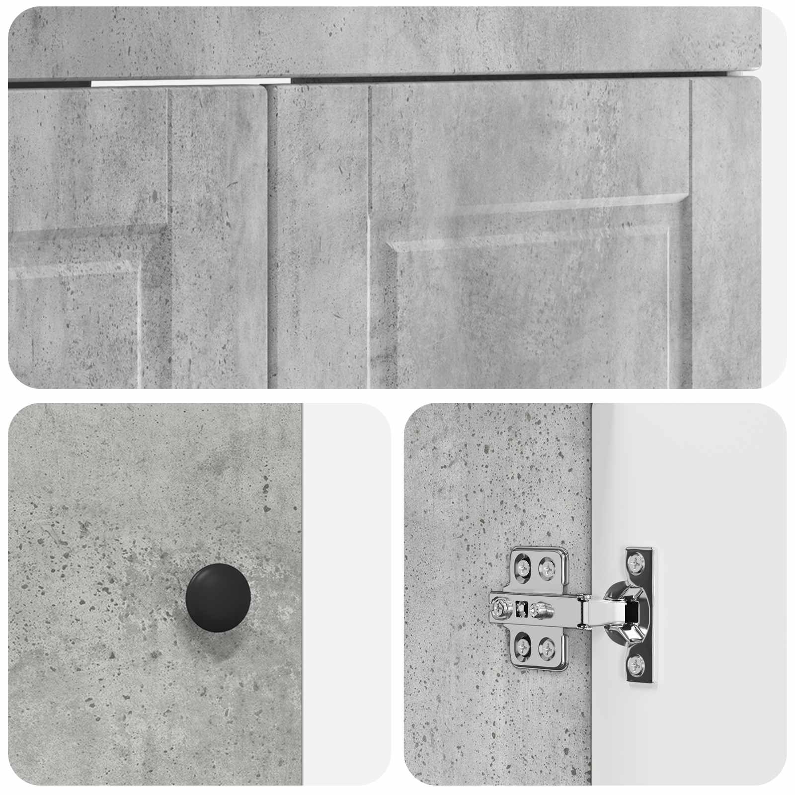 Unter dem Waschbecken Badschrank Betongrau 78,5 x 37,5 x 81 cm
