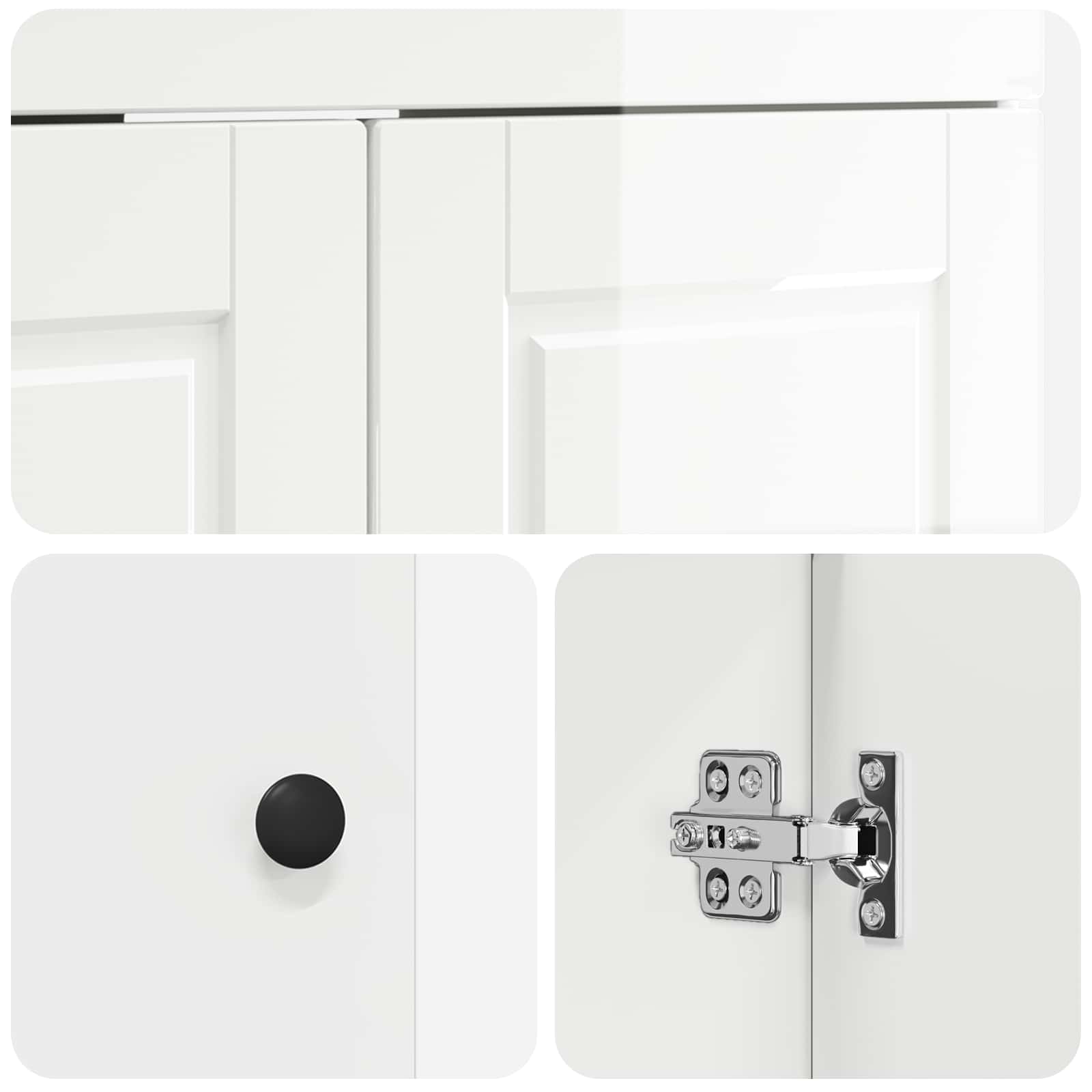 Unter dem Waschbecken Badschrank Hochglanz Weiß