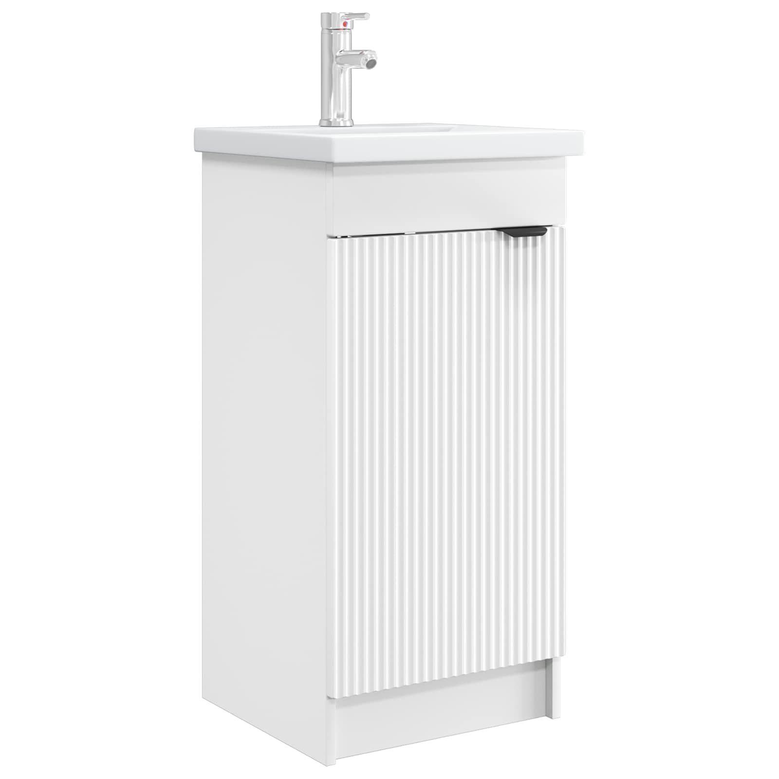 Badezimmerschrank mit Waschbecken Weiß 42 x 40 x 84,5 cm