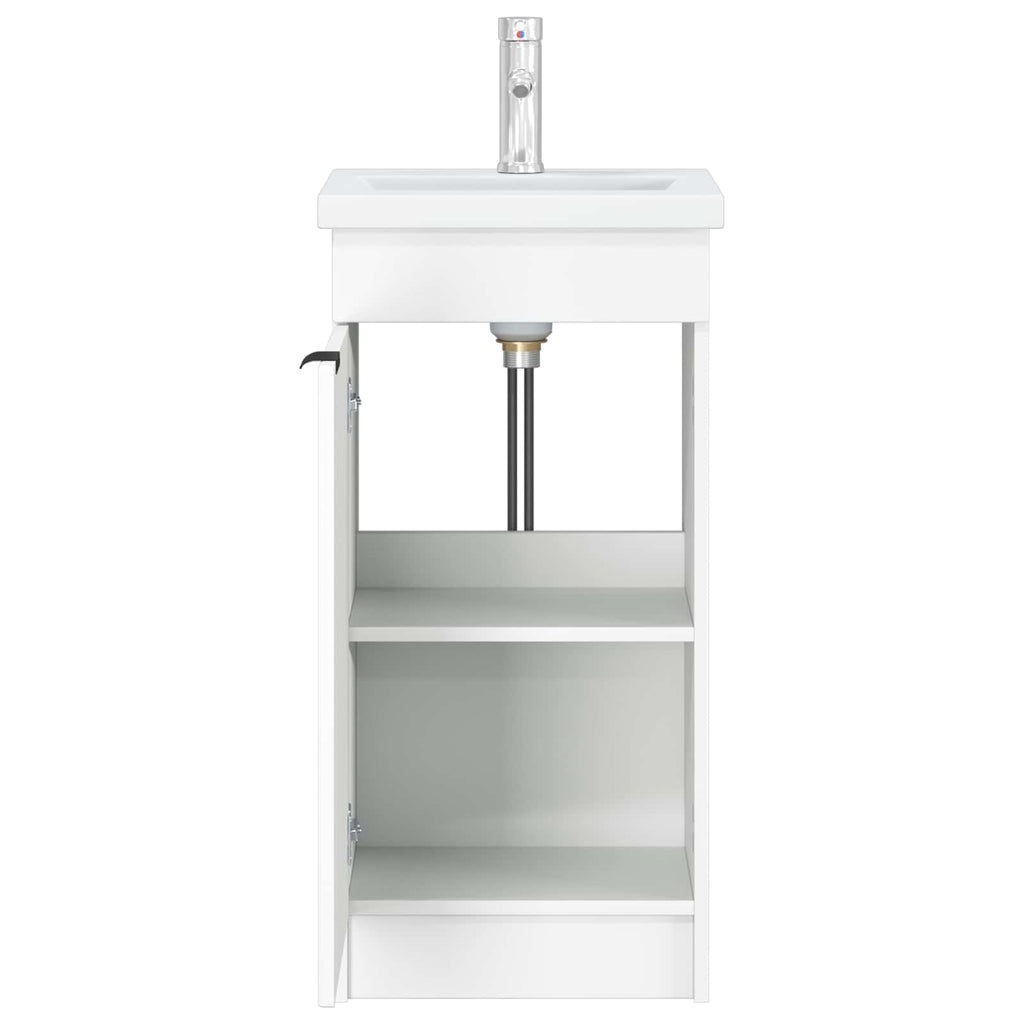 Badezimmerschrank mit Waschbecken Weiß 42 x 40 x 84,5 cm