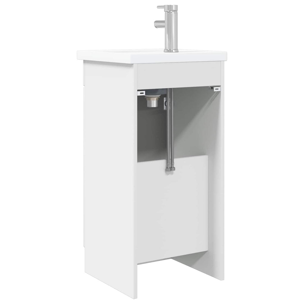 Badezimmerschrank mit Waschbecken Weiß 42 x 40 x 84,5 cm