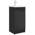 Badezimmerschrank mit Waschbecken Schwarz 42 x 40 x 84,5 cm