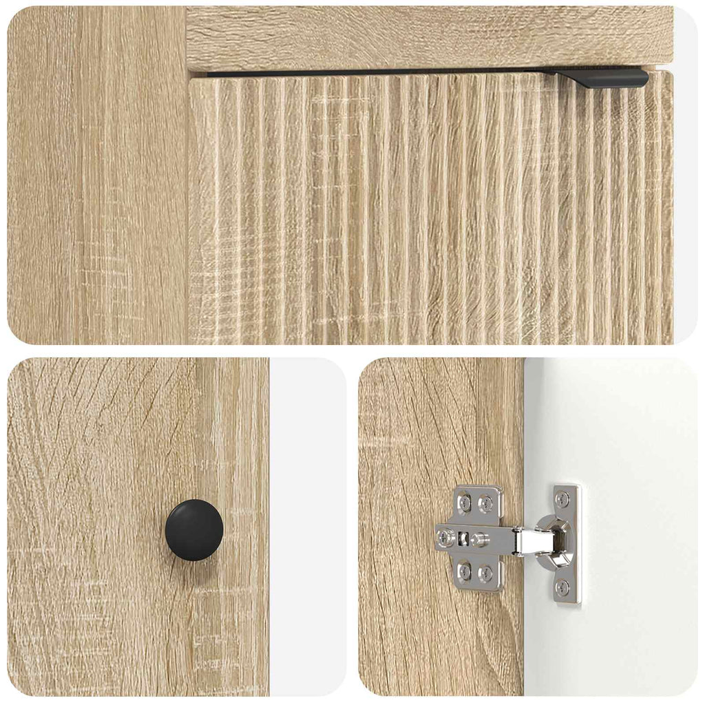 Badezimmerschrank mit Waschbecken Sonoma-Eiche
