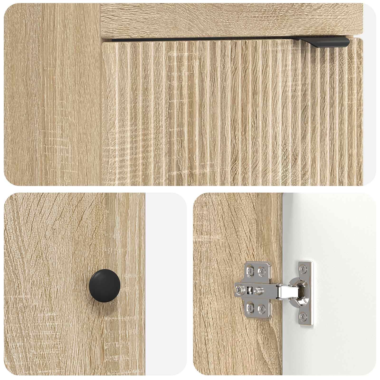 Badezimmerschrank mit Waschbecken Sonoma-Eiche