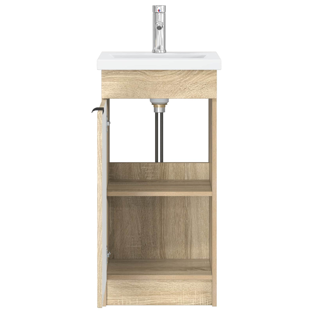 Badezimmerschrank mit Waschbecken Sonoma-Eiche